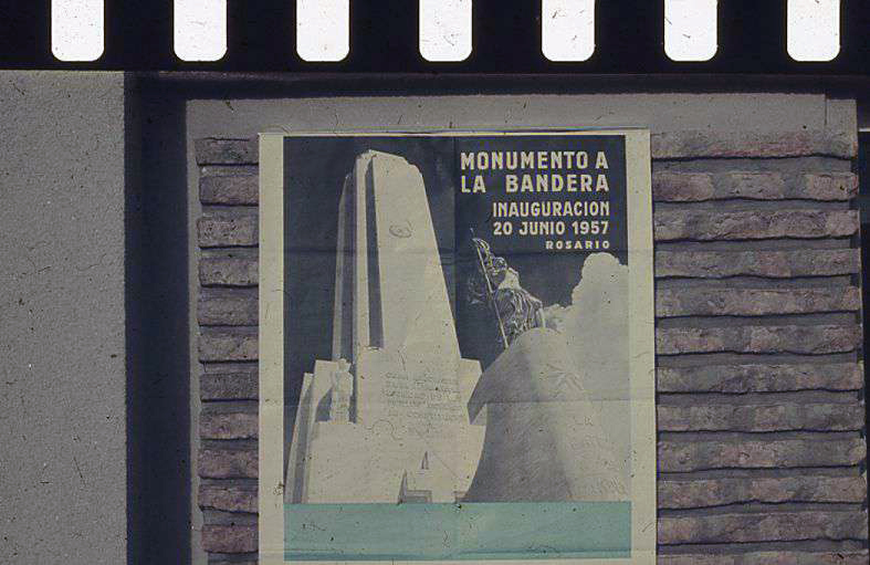 Afiche de la inauguración del Monumento a la Bandera.