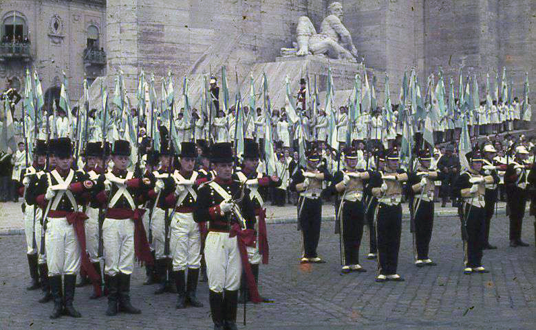 Formación de Granaderos y Patricios.